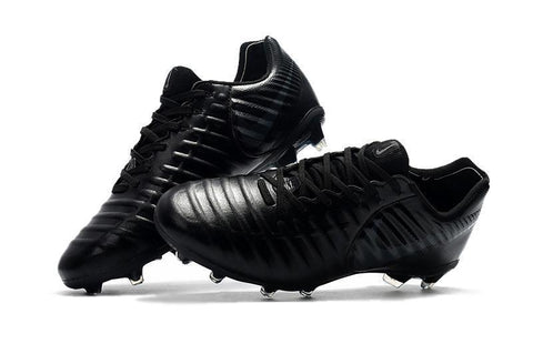 Image of Nike Tiempo Legend VII FG Soccer Cleats All Black - KicksNatics
