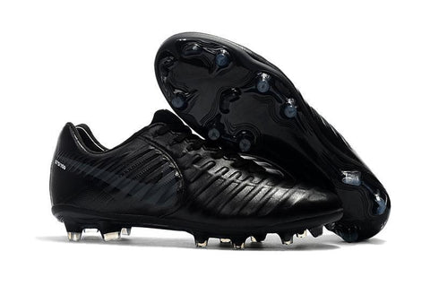 Image of Nike Tiempo Legend VII FG Soccer Cleats All Black - KicksNatics