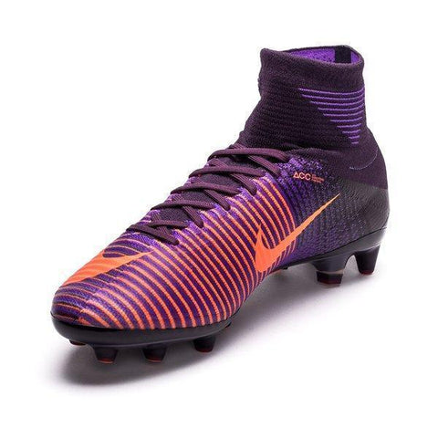 Image of Nike Mercurial Superfly V AG Soccer Cleats Purple Bright Citrus - KicksNatics