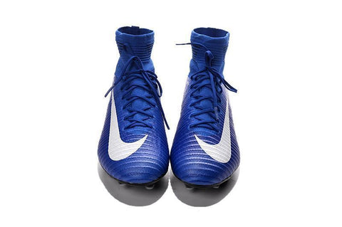 Image of Nike Mercurial Superfly V AG Soccer Cleats Blue White - KicksNatics