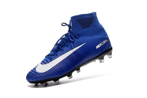 Image of Nike Mercurial Superfly V AG Soccer Cleats Blue White - KicksNatics