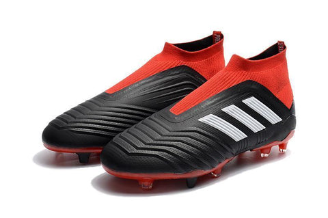 Image of Adidas Predator 18+ FG Soccer Cleats Solar Red Core Black White - KicksNatics