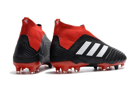 Image of Adidas Predator 18+ FG Soccer Cleats Solar Red Core Black White - KicksNatics