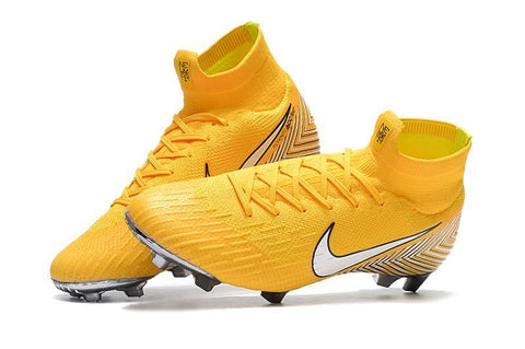 Image of NIKE Mercurial Superfly VI 360 Elite Neymar FG Yellow White High Cut - KicksNatics