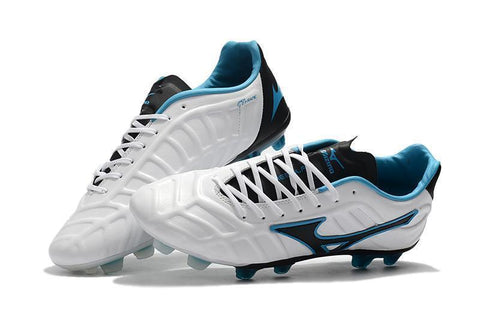 Image of Mizuno Rebula V1 FG Soccer Cleats White Black Blue - KicksNatics