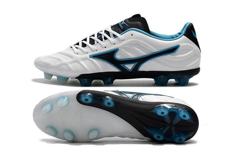 Image of Mizuno Rebula V1 FG Soccer Cleats White Black Blue - KicksNatics