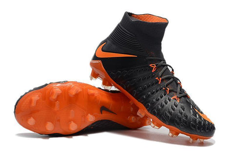Image of Nike Hypervenom Phantom III DF FG Soccer Cleats Black Orange - KicksNatics