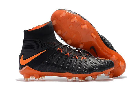 Image of Nike Hypervenom Phantom III DF FG Soccer Cleats Black Orange - KicksNatics