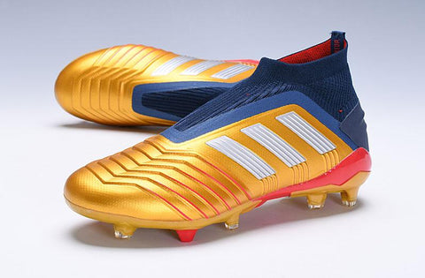 Image of Adidas Predator 19.1 FG Orange Blue no Lace - KicksNatics