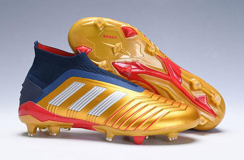 Image of Adidas Predator 19.1 FG Orange Blue no Lace - KicksNatics