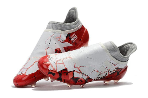 Image of Adidas X 17+ Purechaos FG Soccer Cleats White Solar Red - KicksNatics