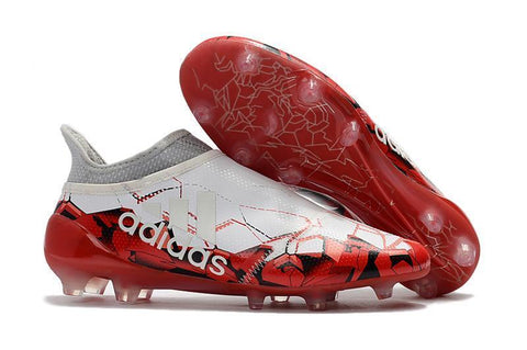 Image of Adidas X 17+ Purechaos FG Soccer Cleats White Solar Red - KicksNatics