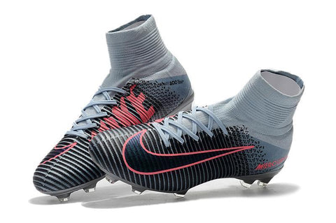 Image of Nike Mercurial Superfly V FG Soccer Cleats Black Grey Chrome - KicksNatics