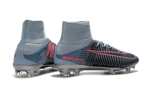 Image of Nike Mercurial Superfly V FG Soccer Cleats Black Grey Chrome - KicksNatics