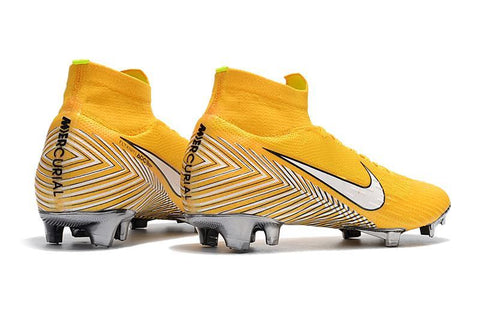 Image of NIKE Mercurial Superfly VI 360 Elite Neymar FG Yellow White High Cut - KicksNatics