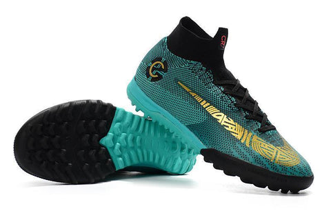 Image of Nike Mercurial SuperflyX VI Elite CR7 Turf Soccer Cleats Clear Jade - KicksNatics