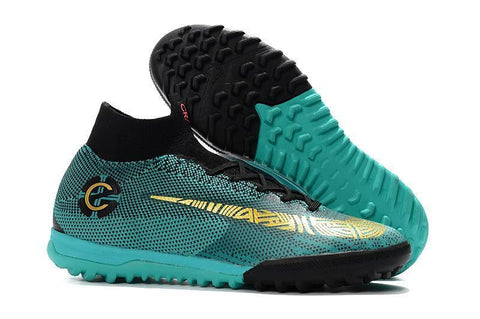 Image of Nike Mercurial SuperflyX VI Elite CR7 Turf Soccer Cleats Clear Jade - KicksNatics