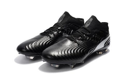 Image of PUMA ONE 18.1 FG Soccer Cleats Black Volt Silver
