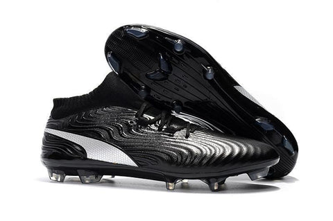 Image of PUMA ONE 18.1 FG Soccer Cleats Black Volt Silver