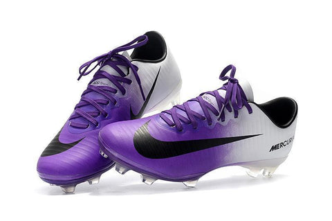Image of Nike Mercurial Vapor XI FG Soccer Cleats Purple White - KicksNatics