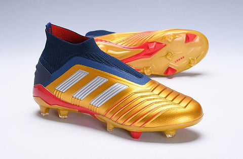 Image of Adidas Predator 19.1 FG Orange Blue no Lace - KicksNatics