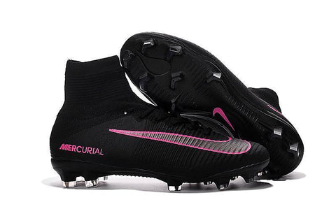 Image of Nike Mercurial Superfly V FG Soccer Cleats Black Pink Blast - KicksNatics