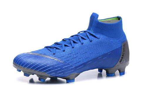 Image of NIKE Mercurial Superfly VI 360 Elite FG Blue W Silver Nike - KicksNatics