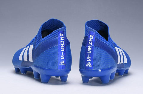 Image of ADIDAS NEMEZIZ MESSI 18.1 FIRM GROUND CLEATS BLUE WHITE - KicksNatics