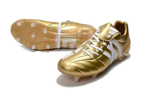 Image of Adidas Predator Mania Champagne FG Soccer Cleats Golden White - KicksNatics
