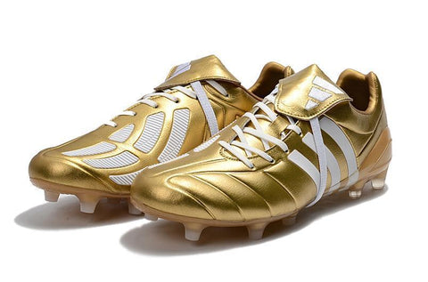 Image of Adidas Predator Mania Champagne FG Soccer Cleats Golden White - KicksNatics