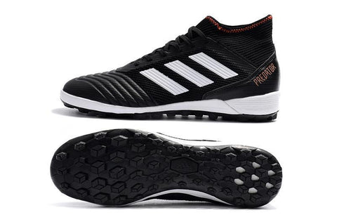 Image of Adidas Predator Tango 18.3 Turf Soccer Cleats All Black White - KicksNatics