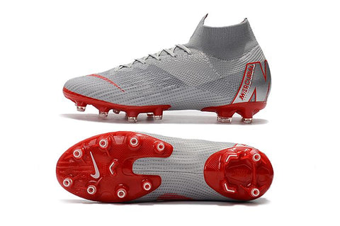 Image of NIKE Mercurial Superfly VI 360 Elite AG High Cut Silver Red - KicksNatics