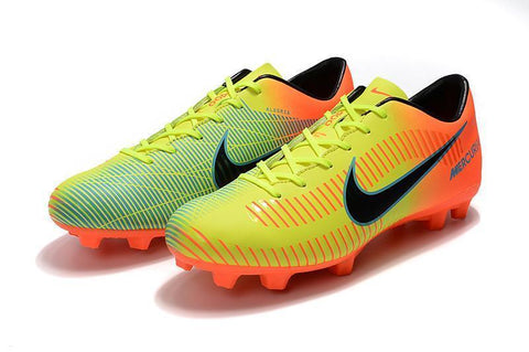 Image of Nike Mercurial Vapor X FG Soccer Cleats Yellow Orange Green - KicksNatics