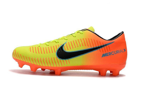 Image of Nike Mercurial Vapor X FG Soccer Cleats Yellow Orange Green - KicksNatics