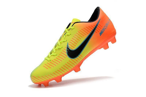 Image of Nike Mercurial Vapor X FG Soccer Cleats Yellow Orange Green - KicksNatics
