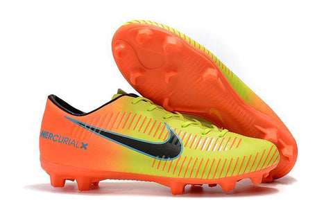 Image of Nike Mercurial Vapor X FG Soccer Cleats Yellow Orange Green - KicksNatics