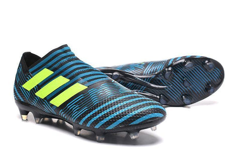 Image of Adidas Nemeziz Messi 17+ 360 Agility FG Soccer Cleats BlackBlueYellow - KicksNatics