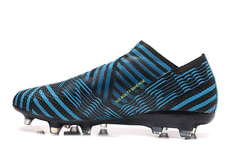 Image of Adidas Nemeziz Messi 17+ 360 Agility FG Soccer Cleats BlackBlueYellow - KicksNatics