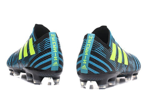Image of Adidas Nemeziz Messi 17+ 360 Agility FG Soccer Cleats BlackBlueYellow - KicksNatics