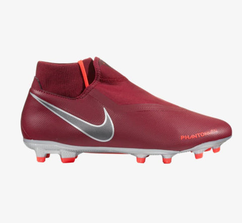 Image of Nike Phantom Vision Elite DF FG Soccer Cleats Maroon Silver Black - KicksNatics