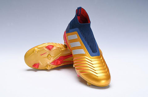 Image of Adidas Predator 19.1 FG Orange Blue no Lace - KicksNatics