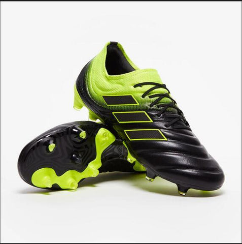 Image of Adidas Copa 19.1 FG Black Yellow Green - KicksNatics