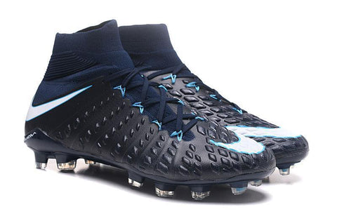 Image of Nike Hypervenom Phantom III DF FG Soccer Cleats Black White - KicksNatics