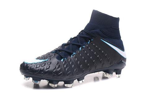 Image of Nike Hypervenom Phantom III DF FG Soccer Cleats Black White - KicksNatics