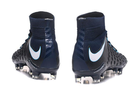 Image of Nike Hypervenom Phantom III DF FG Soccer Cleats Black White - KicksNatics