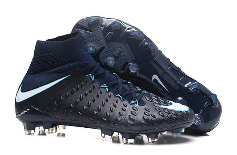 Image of Nike Hypervenom Phantom III DF FG Soccer Cleats Black White - KicksNatics