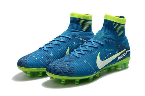 Image of Nike Mercurial Superfly V Neymar AG Soccer Cleats Blue White Volt - KicksNatics