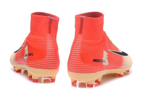 Image of Nike Mercurial Superfly V FG Soccer Cleats Red Yellow Gold - KicksNatics