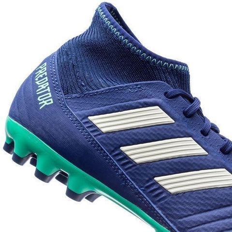 Image of Adidas Predator 18.3 AG/FG Soccer Cleats Royal Blue White Green - KicksNatics