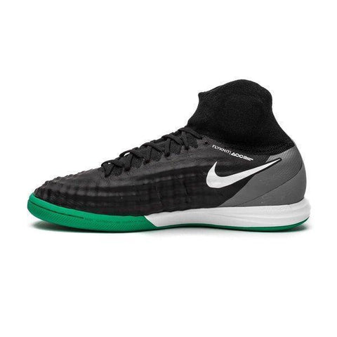 Image of Nike MagistaX Proximo II DF IC Soccer Shoes Black Green White CoolGrey - KicksNatics